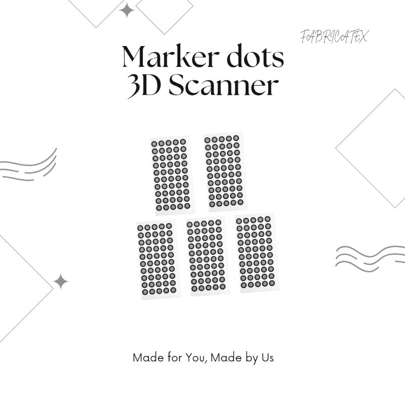 เครื่องหมายจุดสแกนเนอร์ 3 มิติ | เครื่องหมายสะท้อนแสง | 6มม | Einscan HX | Einscan H 3D | สติ๊กเกอร์
