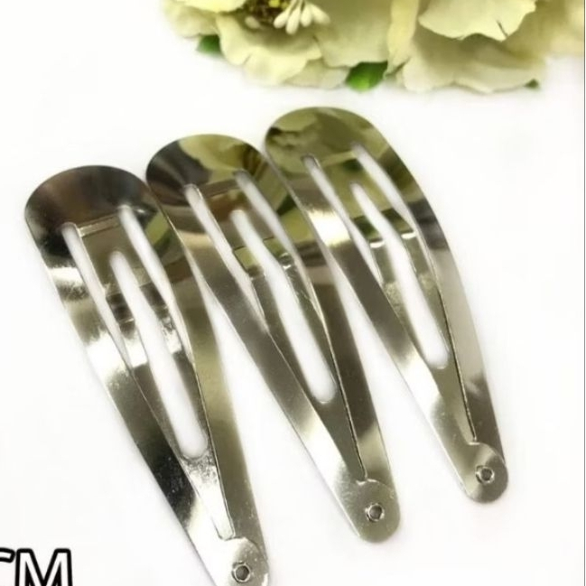 1 DOZEN - SILVER TIKTOK CLIPS / IRON HAIR CLIPS / TRIANGLE TIKTOK CLIPS