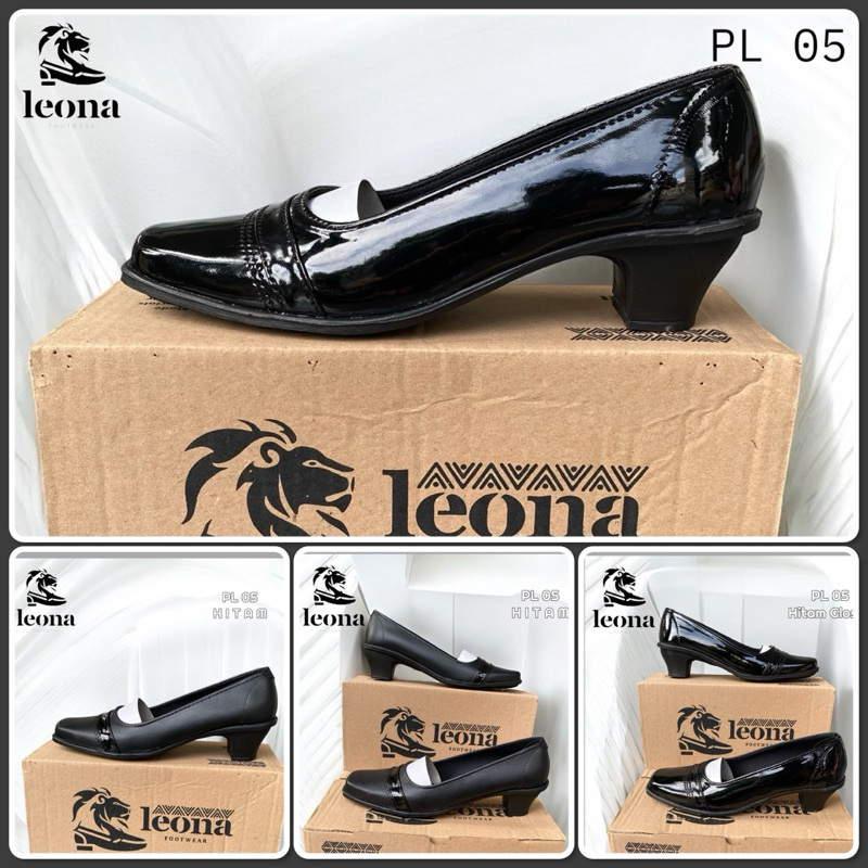 รองเท้าทํางานผู้หญิง PL 05 สีดํา 5 ซม. HEEL KM 10 SIZE 36-41