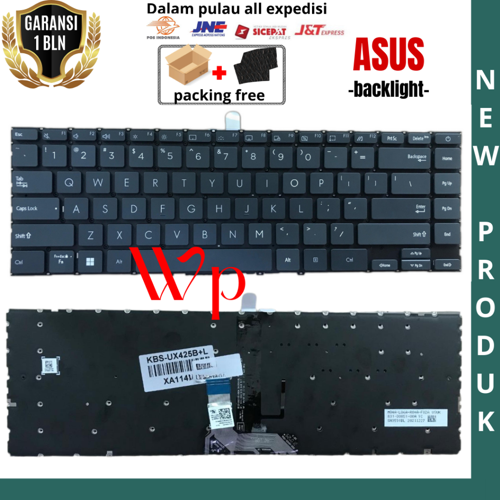 TOMBOL ASUS UX425E UX425 BACKLIGHT คีย์บอร์ด - ปุ่มพลังงาน