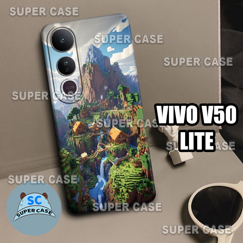 (Q14) Procamera Softcase สําหรับ VIVO V50 LITE HP ใหม่ล่าสุด | PANORAMA MOTIF | เคส VIVO V50 LITE | 