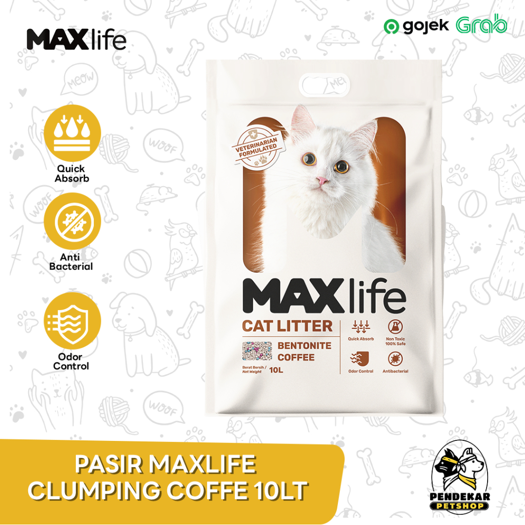 GOSEND Maxlife Clumping Bentonite Cat Litter 10 ลิตร
