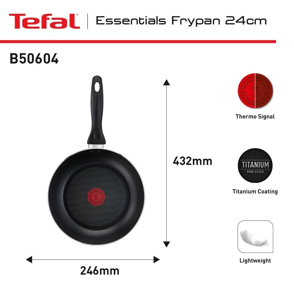 TEFAL ESSENTIALS FRYPAN / กระทะไม่ติดกระทะ 20CM 24CM