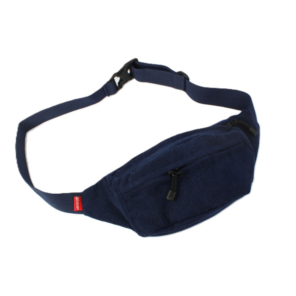 จัดส่งฟรี CORDUROY EXCERT AXCEL WAISTBAG สําหรับผู้ชายและผู้หญิง