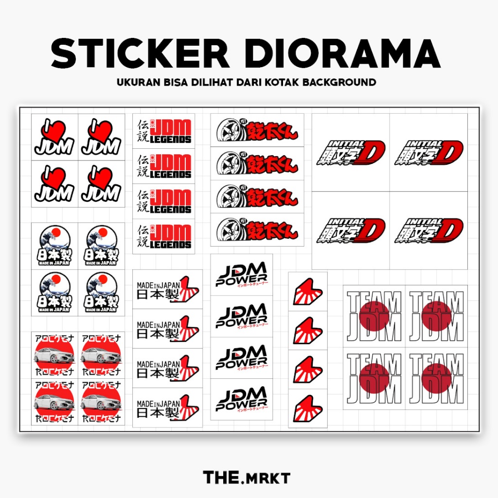 สติ๊กเกอร์ JDM - สติ๊กเกอร์ DIORAMA H