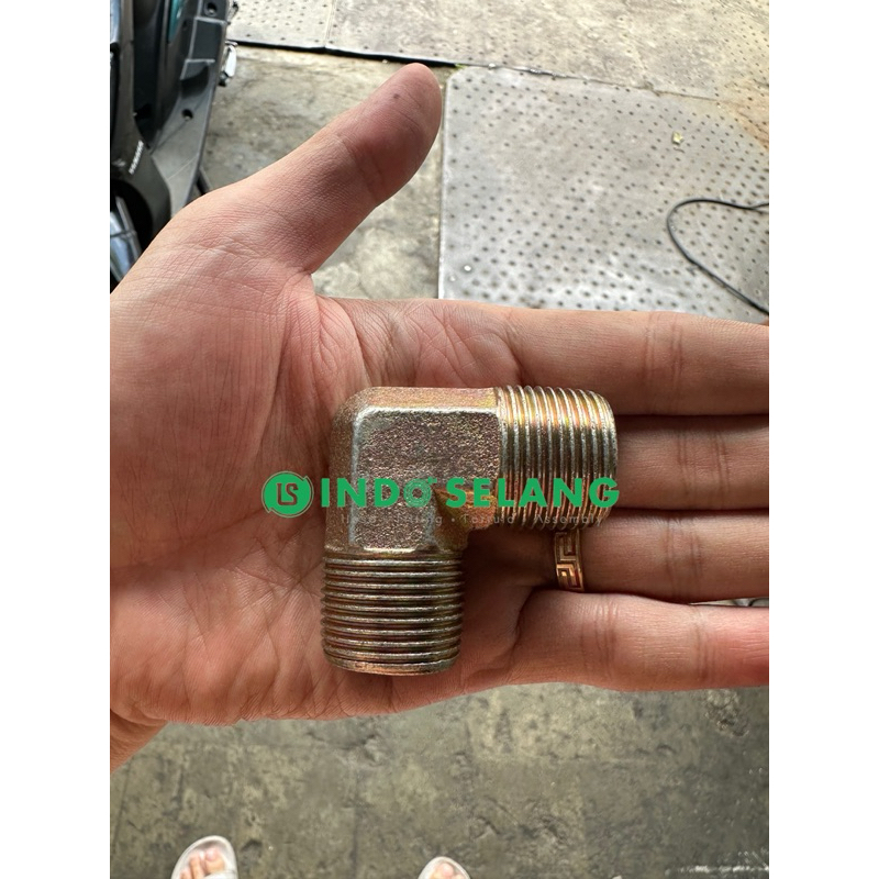 INDOHOSE - ELBOW NEPEL KNEE HYDRAULIC HOSE NPT NPT / MB MB BENT HYDRAULIC HOSE ADAPTER L - 04MB-04MB