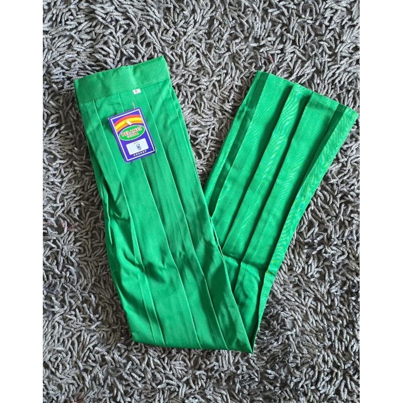 HIJAU GREEN SCHOOL SKIRT / MI PLETED AROUND / LONG Ruffles CERIA RAINBOW BRAND