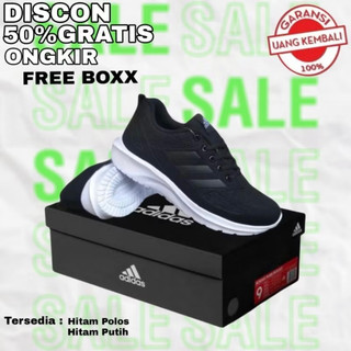 Sepatu Sekolah Hitam Putih - Hitam Polos Pria/Wanita Sepatu Keria Sepatu Sneakers