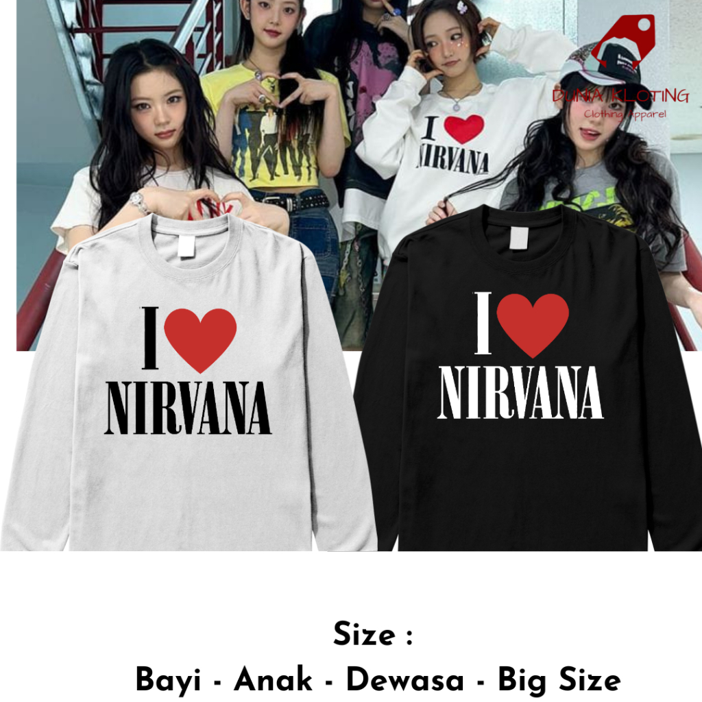 เสื้อ Kiikii / เสื้อ Nirvana / เสื้อ kiikii / เสื้อ Nirvana / เสื้อ kpop / เสื้อวง / i love Nirvana
