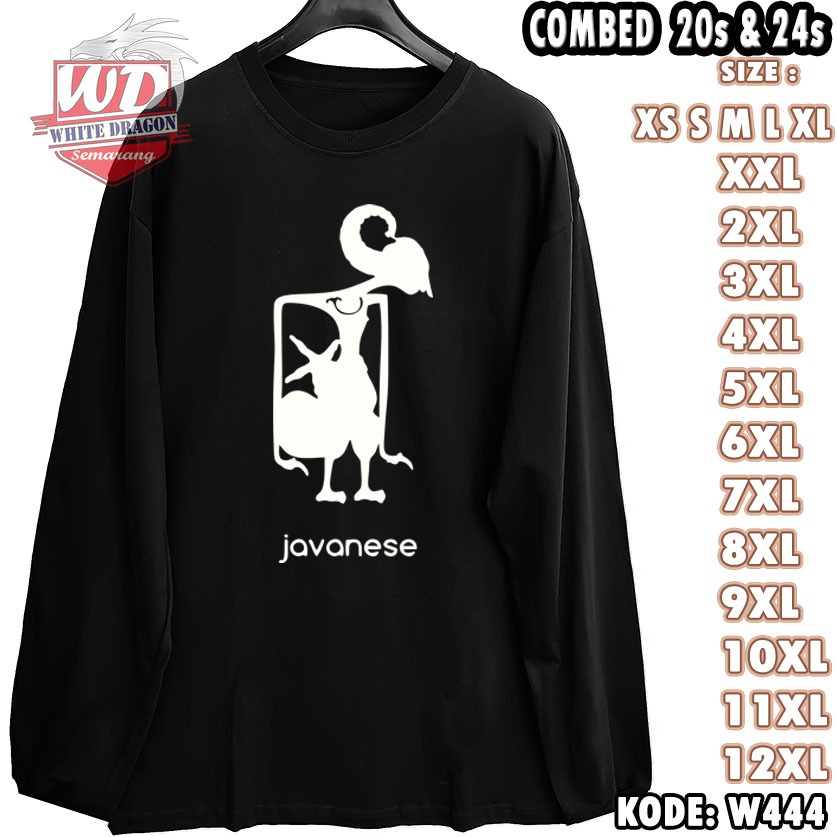 JAVANESE เสื้อยืดแขนยาว CODE W444 ขนาดใหญ่ JUMBO 2XL 3XL 4XL 5XL 6XL 7XL 8XL 9XL 10XL 11XL 12XL