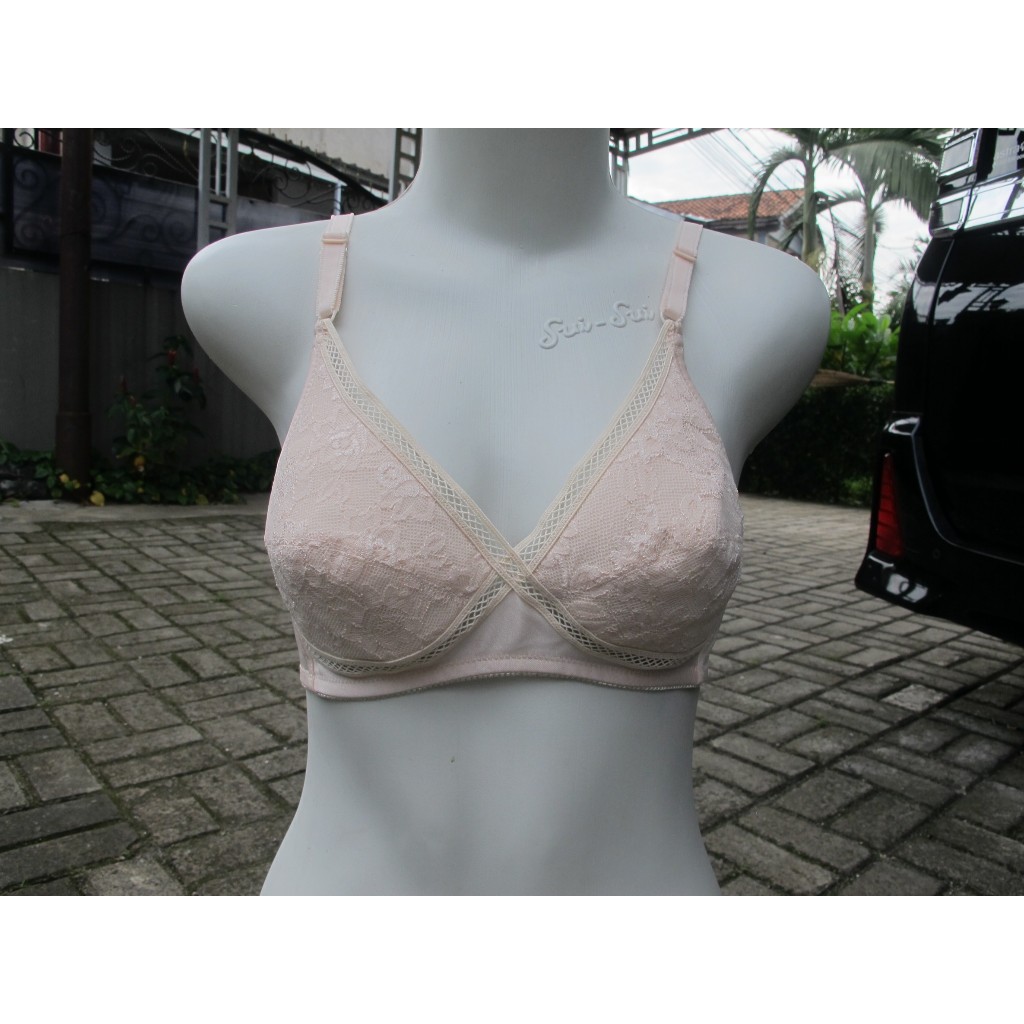 [TKPD12] WIREFREE BRA THIN FOAM VALENTINE SECRET SBU09/0354 PEA SIZE 34A (A75)