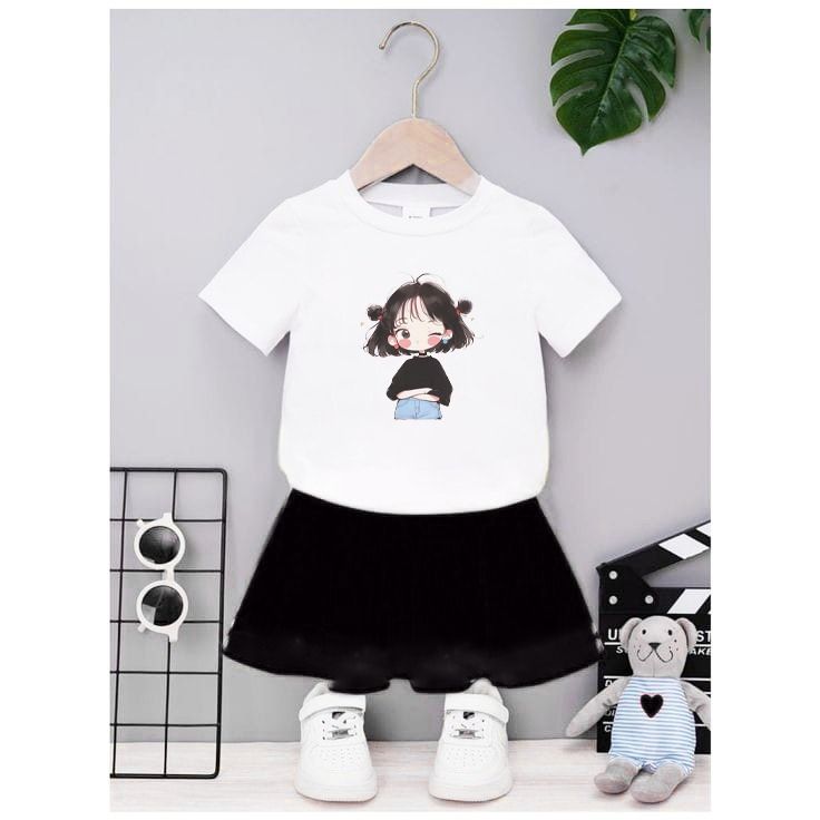 YUZYKIDS02 GIRL FASHION SKIRT SET
