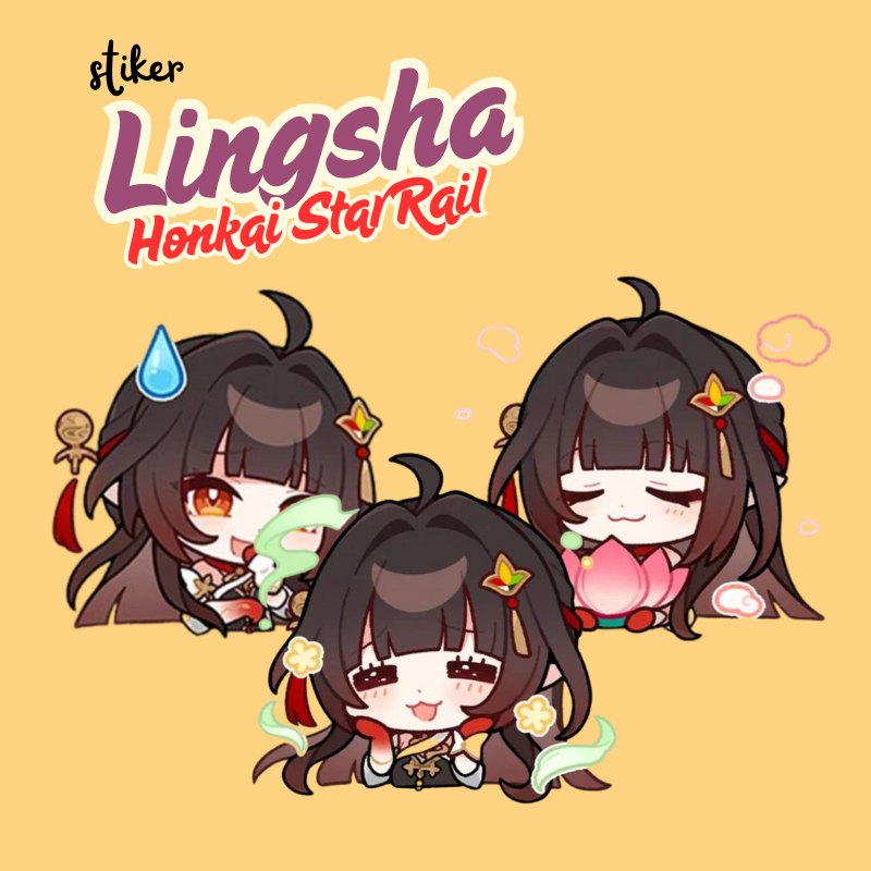 สติ๊กเกอร์ LINGSHA HSR | HONKAI STAR RAIL 7 ซม. สติ๊กเกอร์ไวนิลกันน้ํา LINGSHA