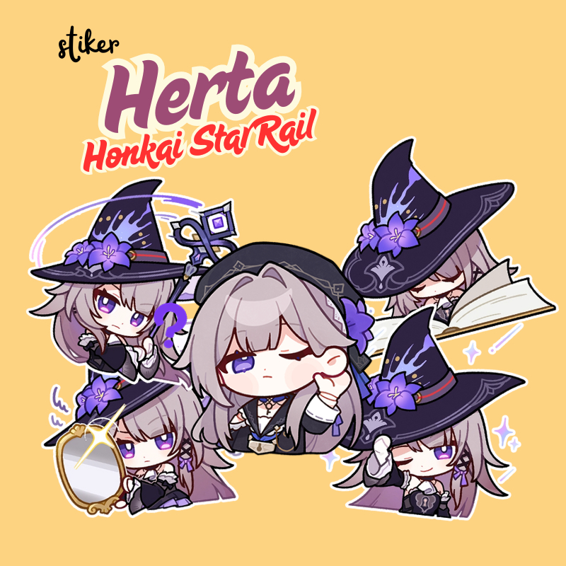 HSR HERTA สติ๊กเกอร์ | สติ๊กเกอร์ HERTA HONKAI STAR RAIL 7 CM VINYL GLOSSY WATERPROOF