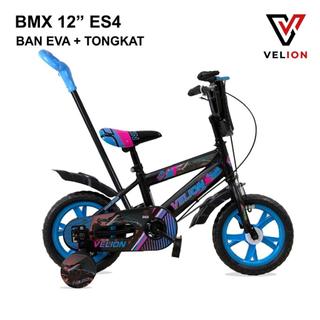 [ BIG SALE ] VELION Sepeda Anak Bmx size 12 inch Tongkat stir dan Polos - Roda Samping - Ban EVA BUSA anak laki usia 3-5 tahun - ORIGINAL ASLI TERMURAH