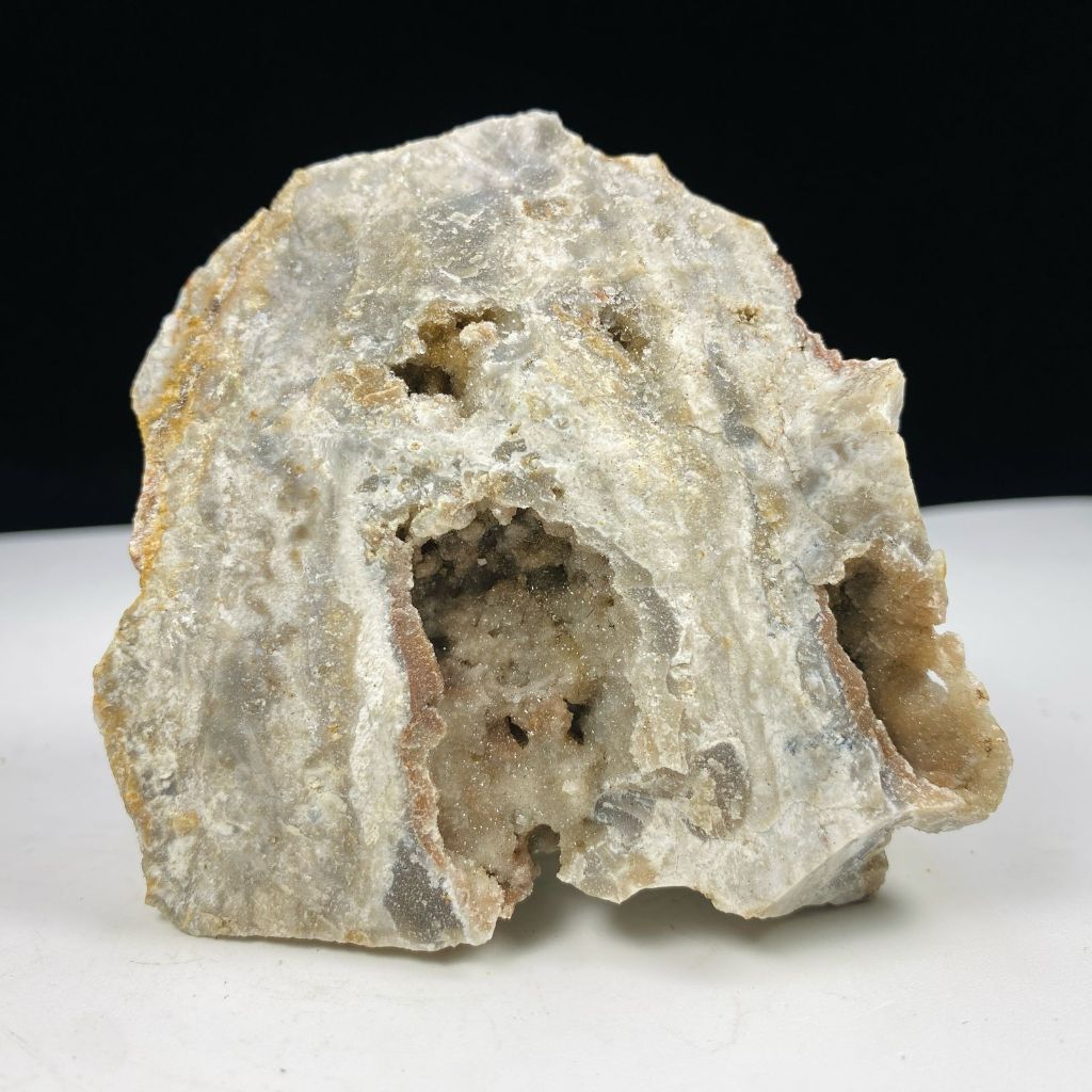 279Gr Natural Geode Chalcedony และ Quartz หายาก!! Crystal Heaing - คอลเลกชันพลอย