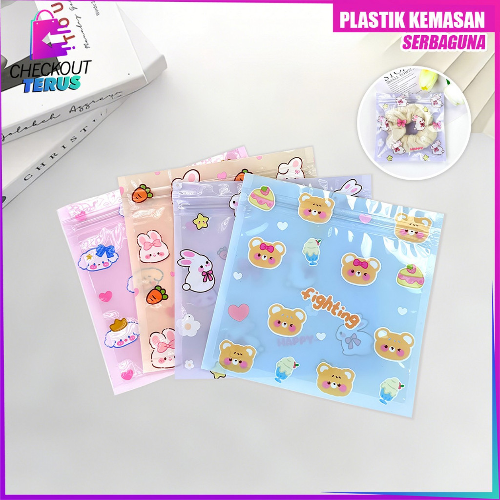 CT C1281 Cartoon Motif Ziplock Plastic Multipurpose Packaging Wrap / Ziplock Cover Clip อุปกรณ์ของที