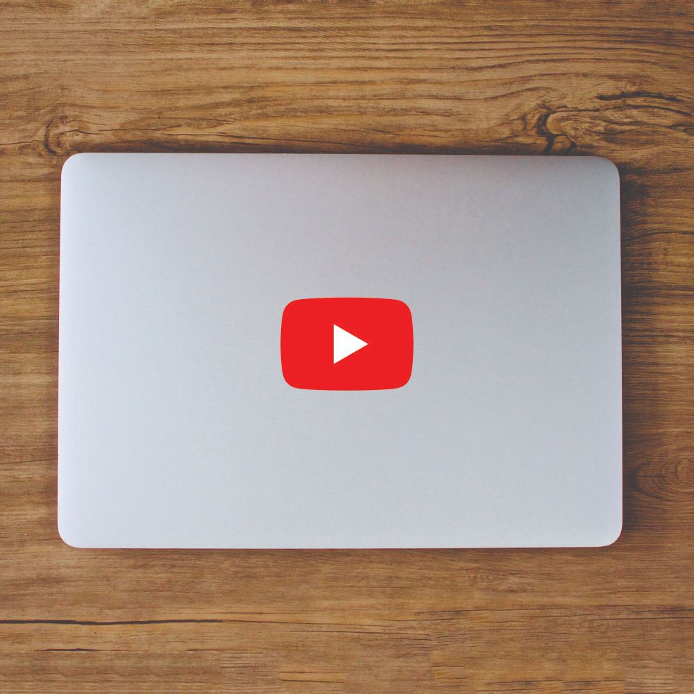 สติ๊กเกอร์โลโก้ YouTube - สติ๊กเกอร์ Macbook แล็ปท็อป