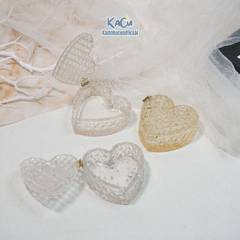[Gallery KaCu] Love Resin Ring Box / Jewelry Jar Box Aesthetic Jewelry / Treasure Box Decorative Rin