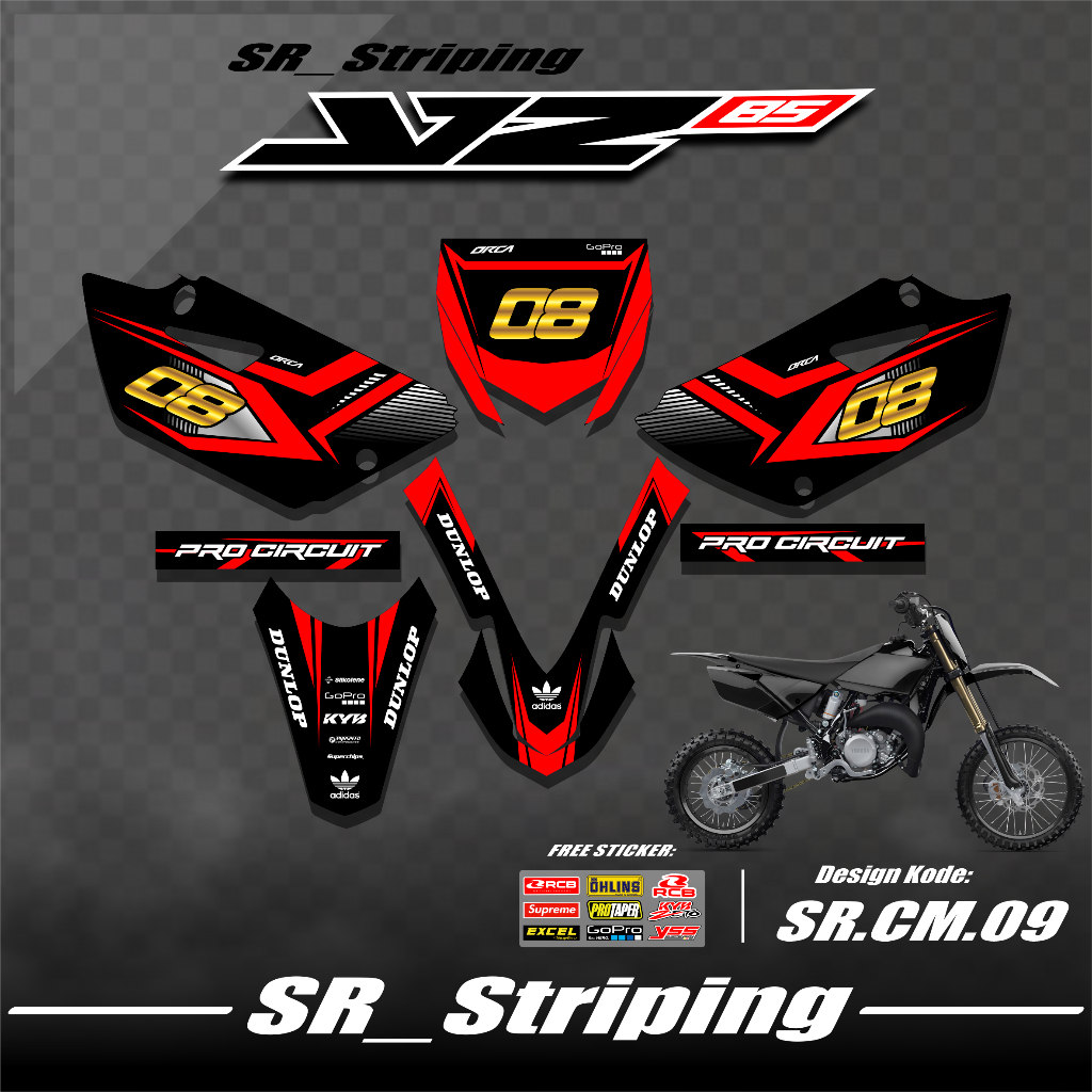 YZ 85 ใหม่ Striping / YZ 85 ใหม่ Variation / YZ 85 ใหม่ / YZ 85 ใหม่สติกเกอร์ / YZ 85 ใหม่รถจักรยานย