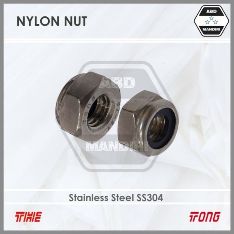 SS304 น็อตไนลอนสแตนเลส M27 (Nylon Nut) M27 - 3.0