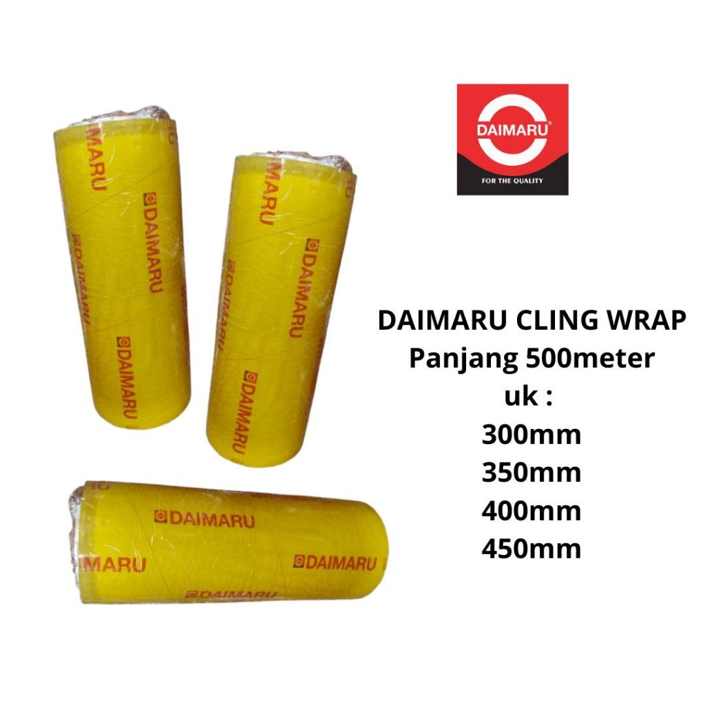 1 ROLL - Daimaru Cling Wrap/Plastic Packing/ห่ออาหาร ยี่ห้อ Daimaru Clear มีจําหน่ายหลายขนาด