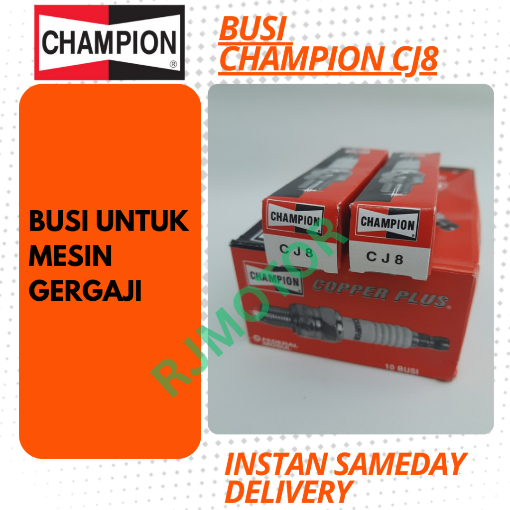MESIN CJ8 CHAMPION MOTORCYCLE SPARK PLUG สําหรับ LAWN MOWER