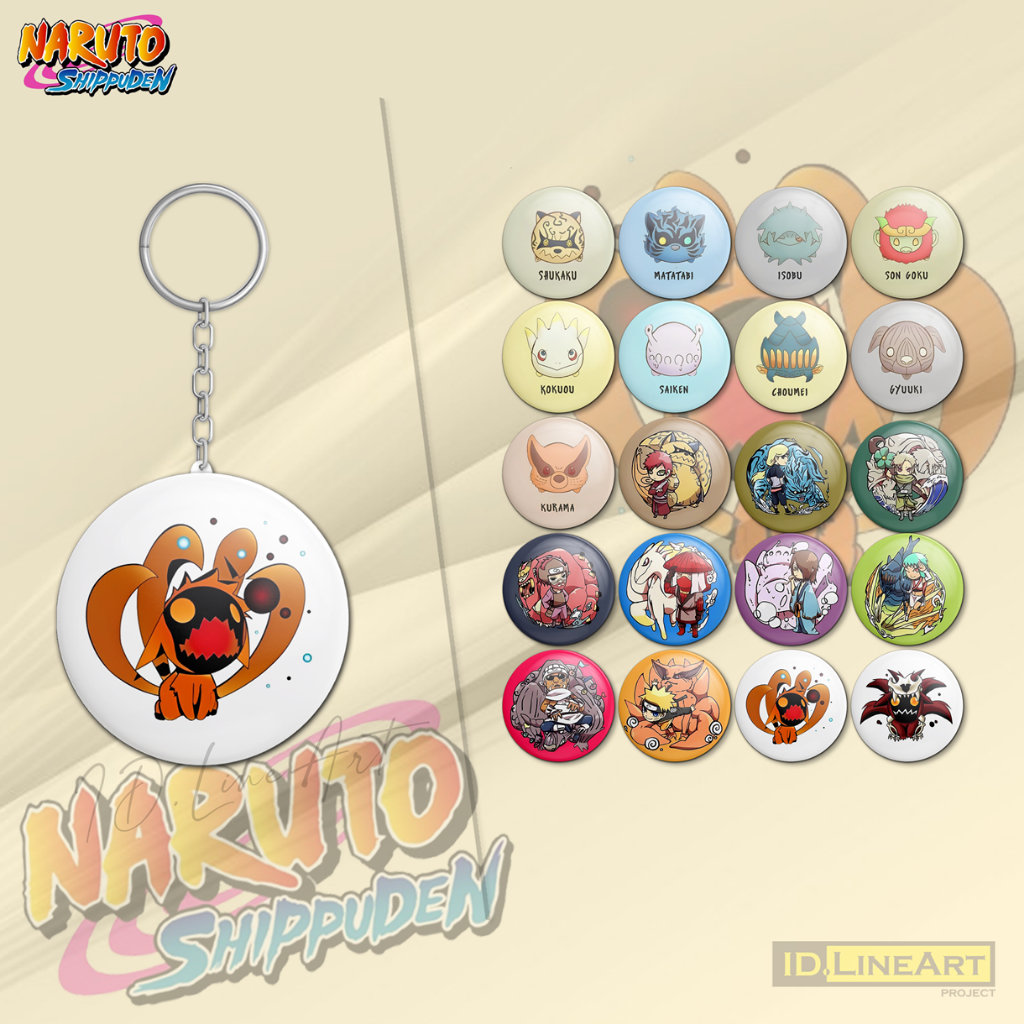 GANTUNGAN ANIME NARUTO JINCHUIKI CHIBI พวงกุญแจพวงกุญแจพิน