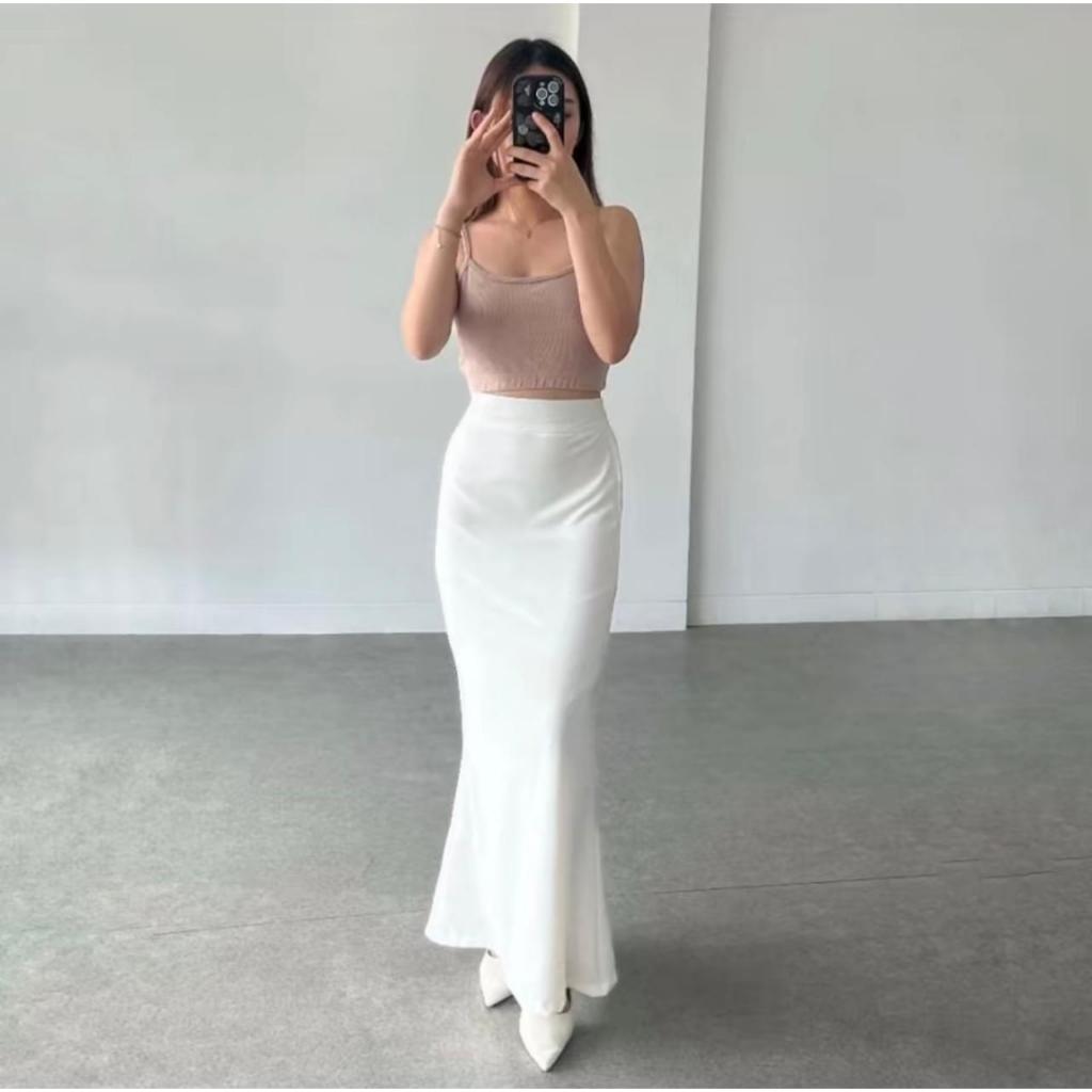 Lunar Mermaid Plain Skirt for Girls Korean Lunar Mermaid Skirt Maxi