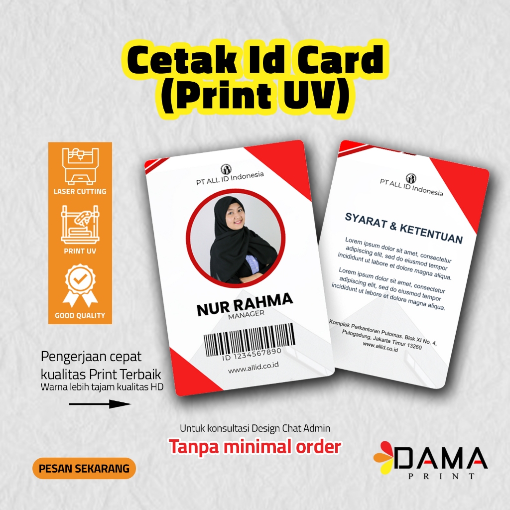 CUSTOM ID CARD PRINTING / UV PRINT / การ์ด PVC