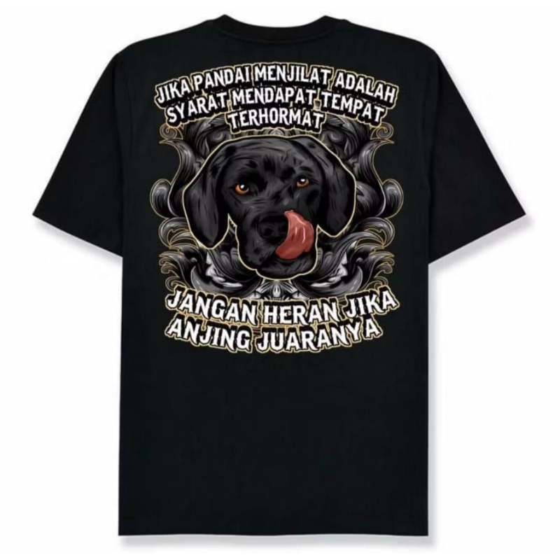 เสื้อยืดสีดํา IF ITS PROVISION, THERE IS A SYARAT, DONT HERAN IF ANJ, THE CHAMPION