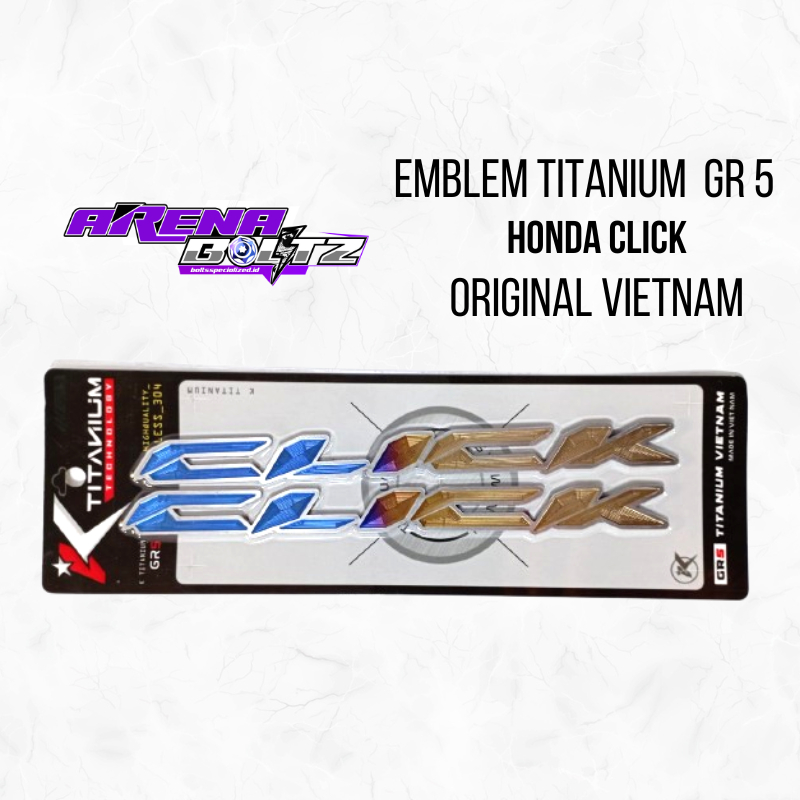 K-TITANIUM Honda Click Titanium GR5 Body Emblem Original Vietnam