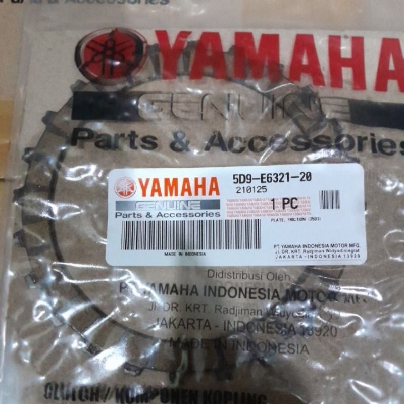 จานคลัทช์ YAMAHA JUPITER Z ROBOT, VEGA ZR PART CODE 5D9-E6321-20 | 5D9-E6321-00 ต้นฉบับ