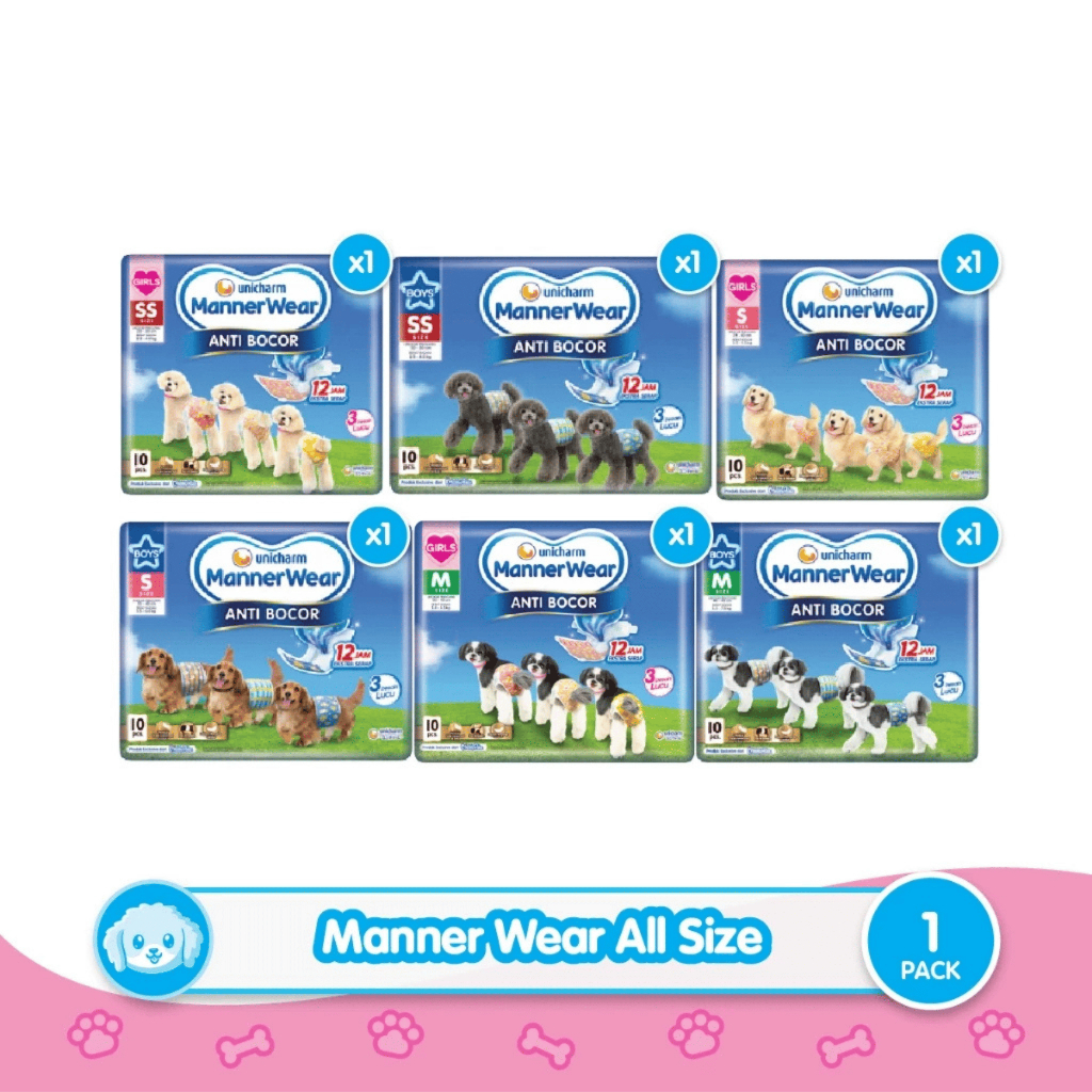 Unicharm MANNER WEAR GIRLS ผ้าอ้อมสุนัขเพศเมีย ผ้าอ้อมแมว Pampers