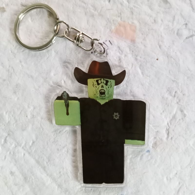 GANTUNGAN Ganci SHERIFF Zombie Dead Rail พวงกุญแจนายอําเภอ Zombie Dead Rails พวงกุญแจ