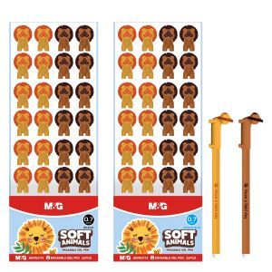 M&G ERASABLE GELPEN 0.7 BLACK SOFT ANIMALS - 10038720/AKPA3174
