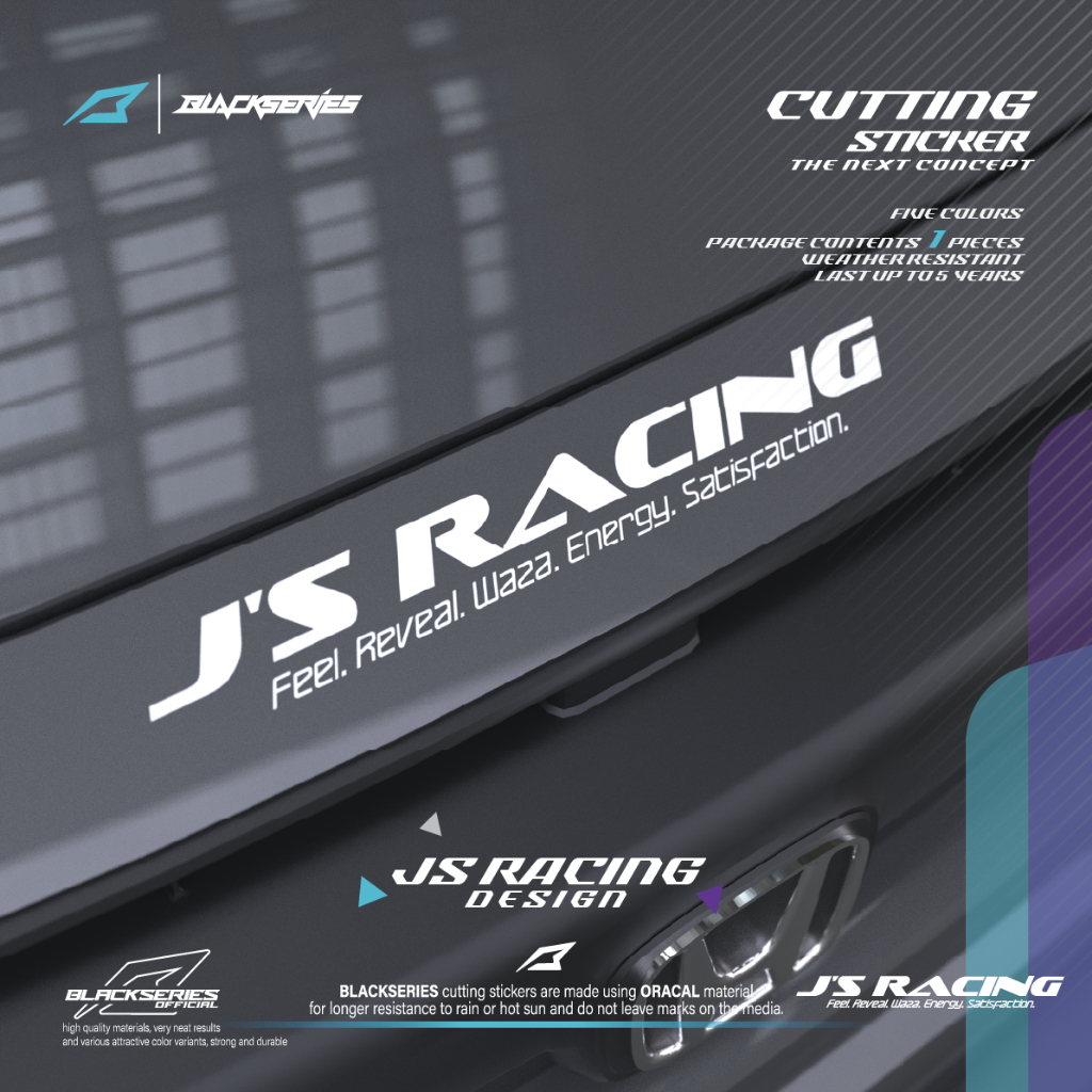 BLACKSERIES | สติ๊กเกอร์ตัดซิ่ง JS | สติ๊กเกอร์ตัดซิ่ง JS
