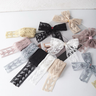 BeadsBaby88 Pita Renda Bordir Motif Bunga Camelia Kamelia Premium Quality (1 yard 90cm ) size 4cm bahan best quality super lembut cocok untuk dibuat jepit rambut anak, acc fashion, aplikasi baju rok kebaya hampers dan kerajinan tangan lain