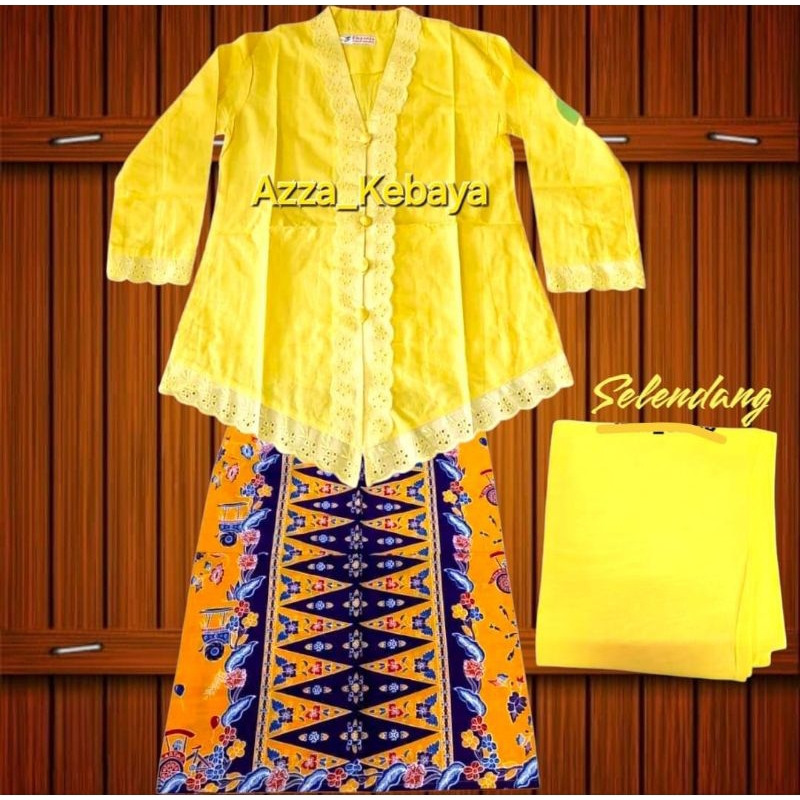 SETELA CHILDRENS ENCIM LACE KEBAYA + SHAWL // CHILDRENS ENCIM KEBAYA // CHILDRENS KARTINI KEBAYA // 