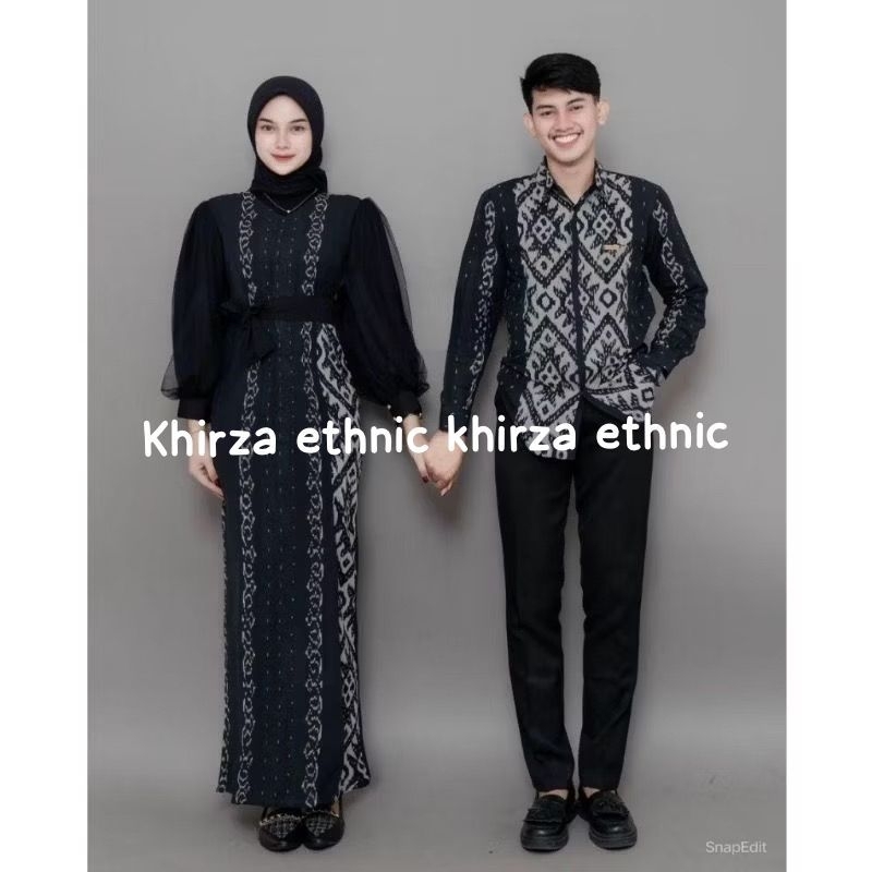 PADMA BLACK WOVEN COUPLE CLOTHES - COUPLE WOVEN CLOTHES - COUPLE WEDDING CLOTHES