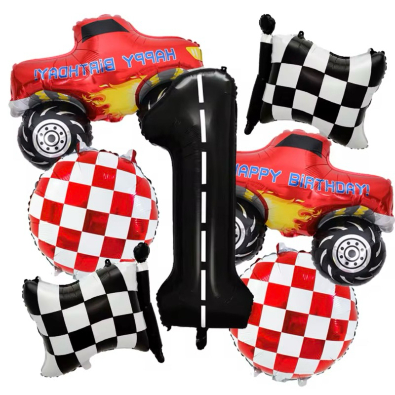 HOTWHEELS FLAG BALLOON PACKAGE RACING NUMBERS 100ซม