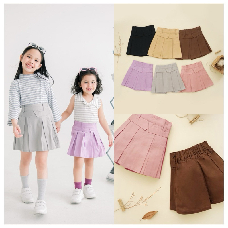 WONGTUKU.ID | Yeona Skort | เด็กผู้หญิง Skort | กางเกงกระโปรงเด็กผู้หญิง