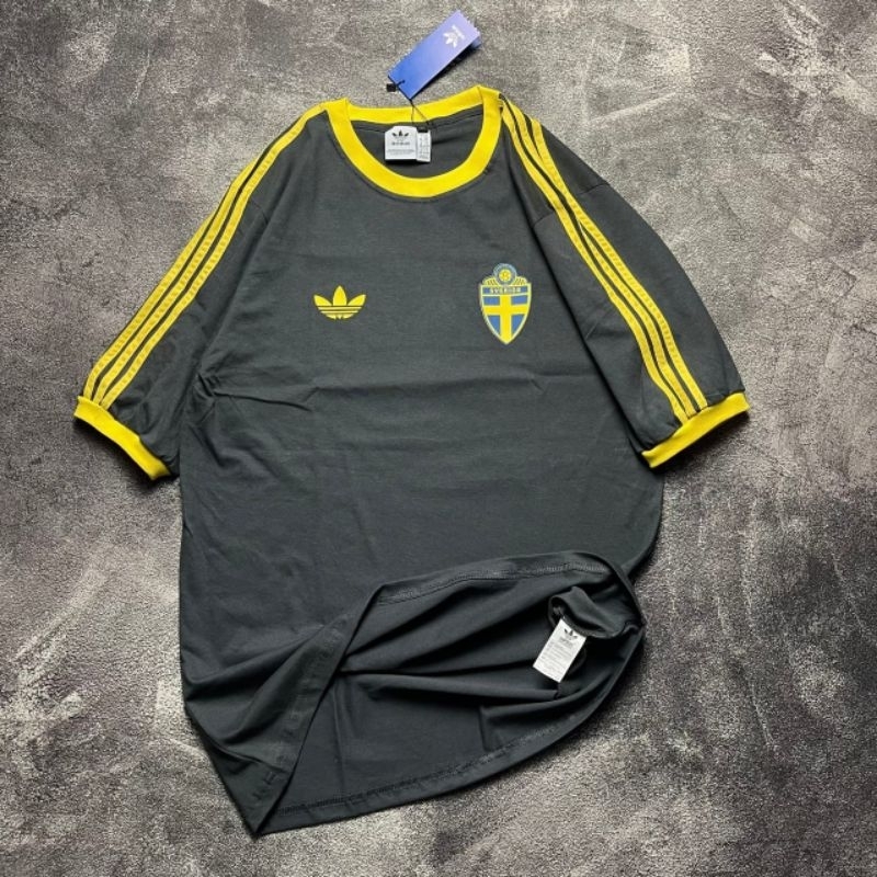เสื้อยืด Adidas Sweden Trefoil Fulltag Adidas Ringer tee Cotton 24s Adidas Football