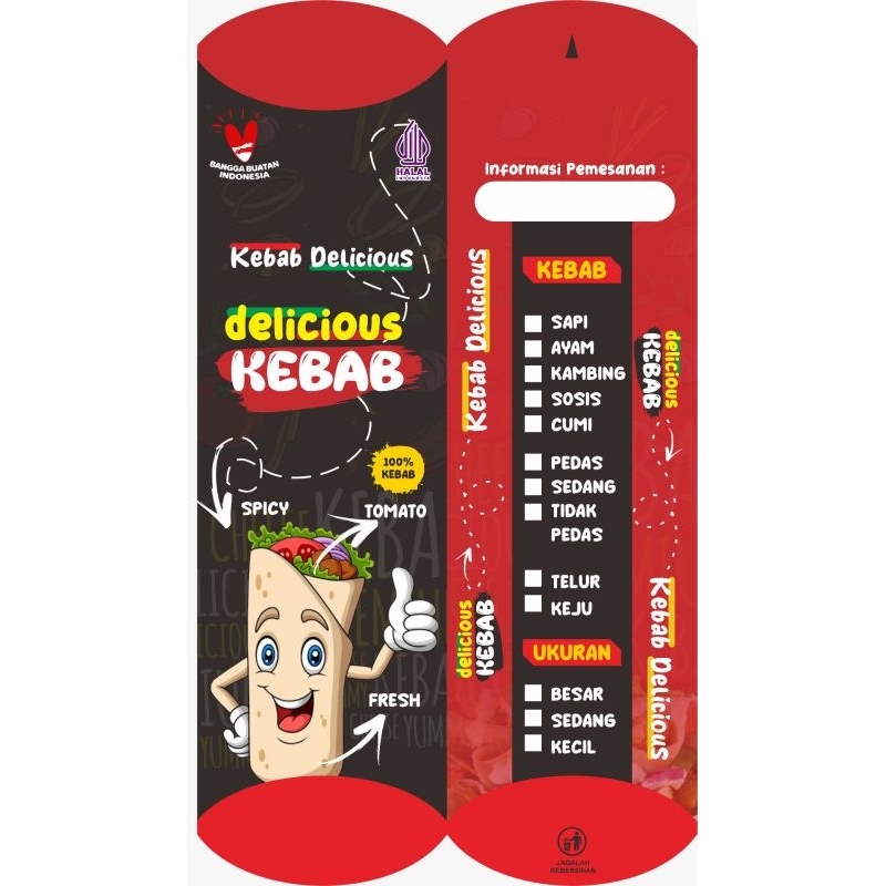 100 ชิ้น JUMBO KEBAB PAPER/ KEBAB PACKAGING/ KEBAB WRAPPING