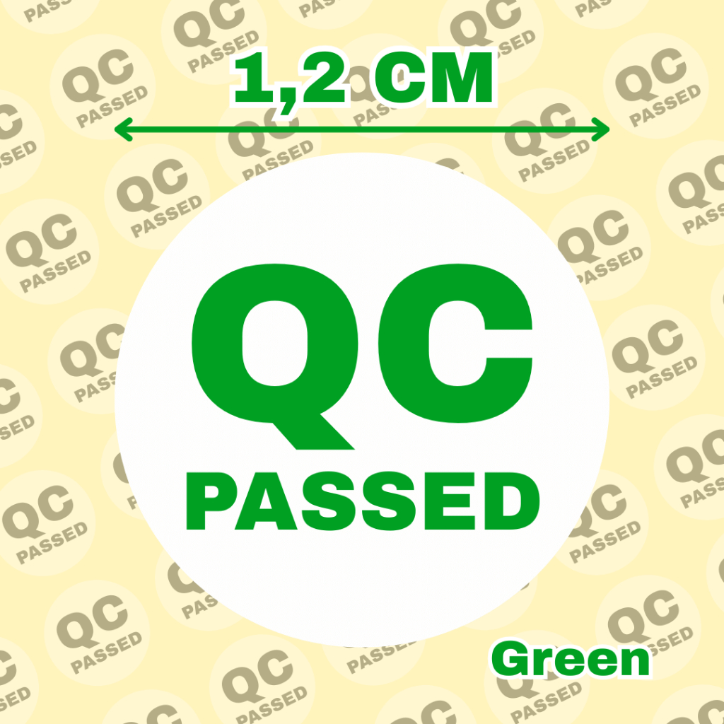 HIJAU QC PASSED สติ๊กเกอร์ฉลากสีเขียว