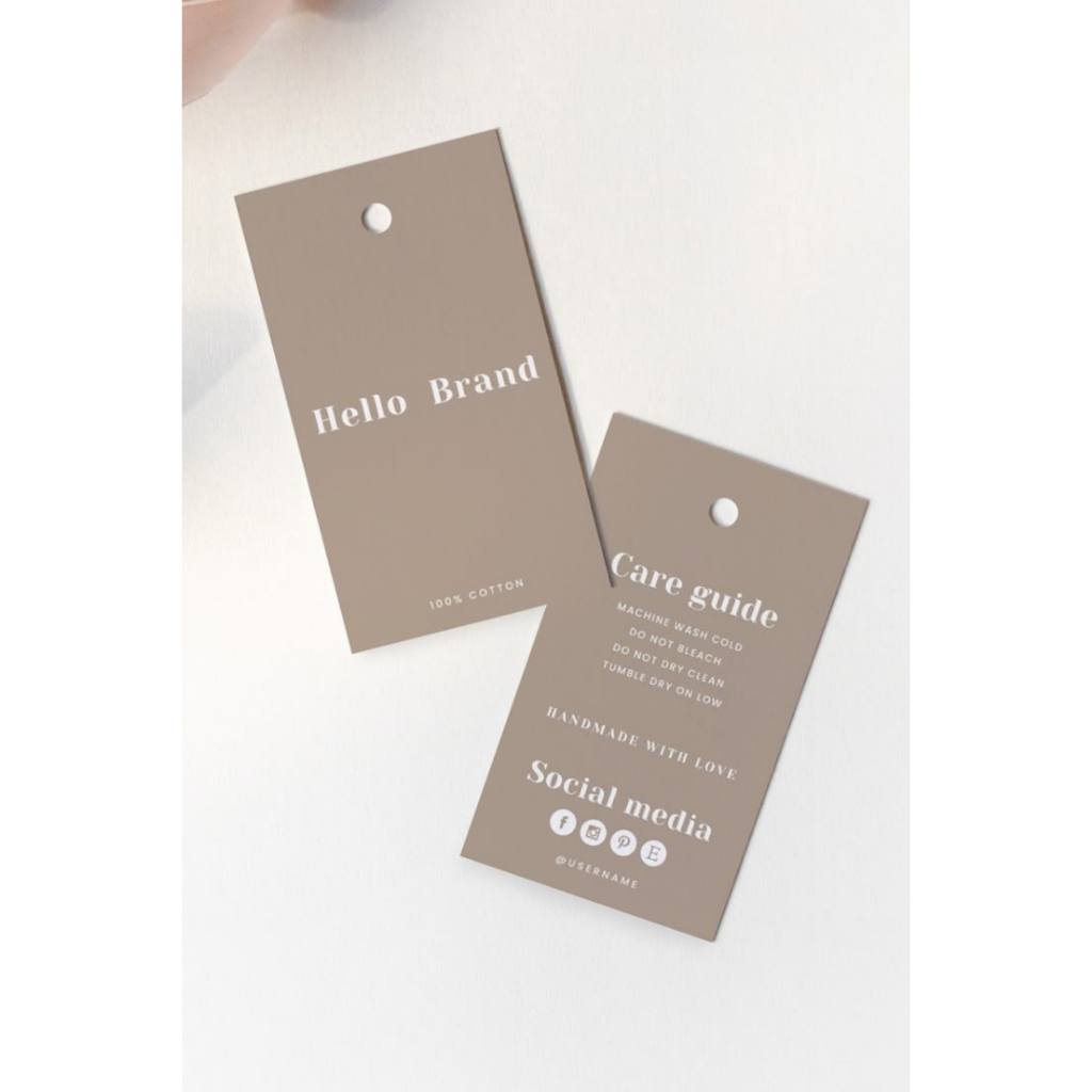 เสื้อผ้า Hang Tag/Print Hang Tag ป้ายห้อยกลับด้าน ขนาด 4.5x6