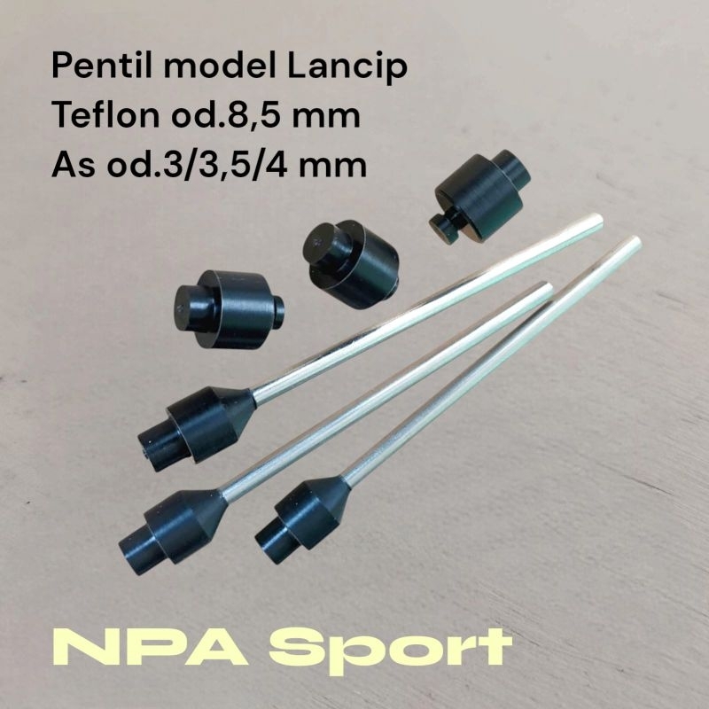 วาล์วปลายแหลมเทฟลอน od.8.5 mm (As.3/3.5/4 mm)