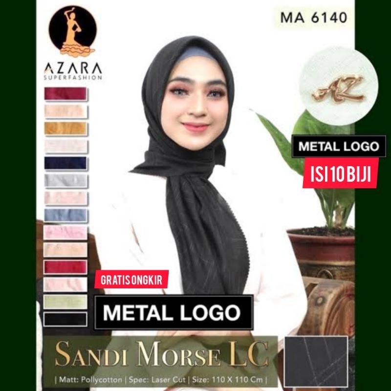 คอนเทนติส 10 ชิ้น SQUARE HIJAB SANDY MURSE LGO PKING VUAL พรีเมี่ยม