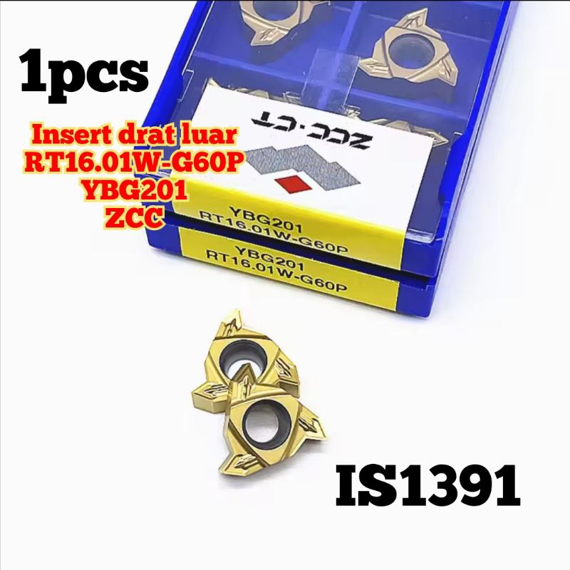 Is1391 1 ชิ้นด้ายด้านนอกใส่ RT16.01W - G60P YBG201 ZCC แบบเดียวกับ MMT 16ER AG60 เหมาะสําหรับวัสดุเห