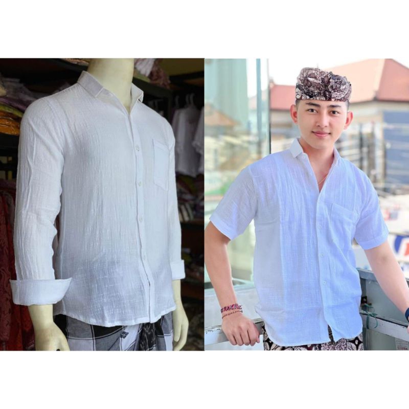 KEMEJA LINEN SHIRT - CORN FIBER SHIRT - เสื้อ LINEN FIBER ของผู้ชาย